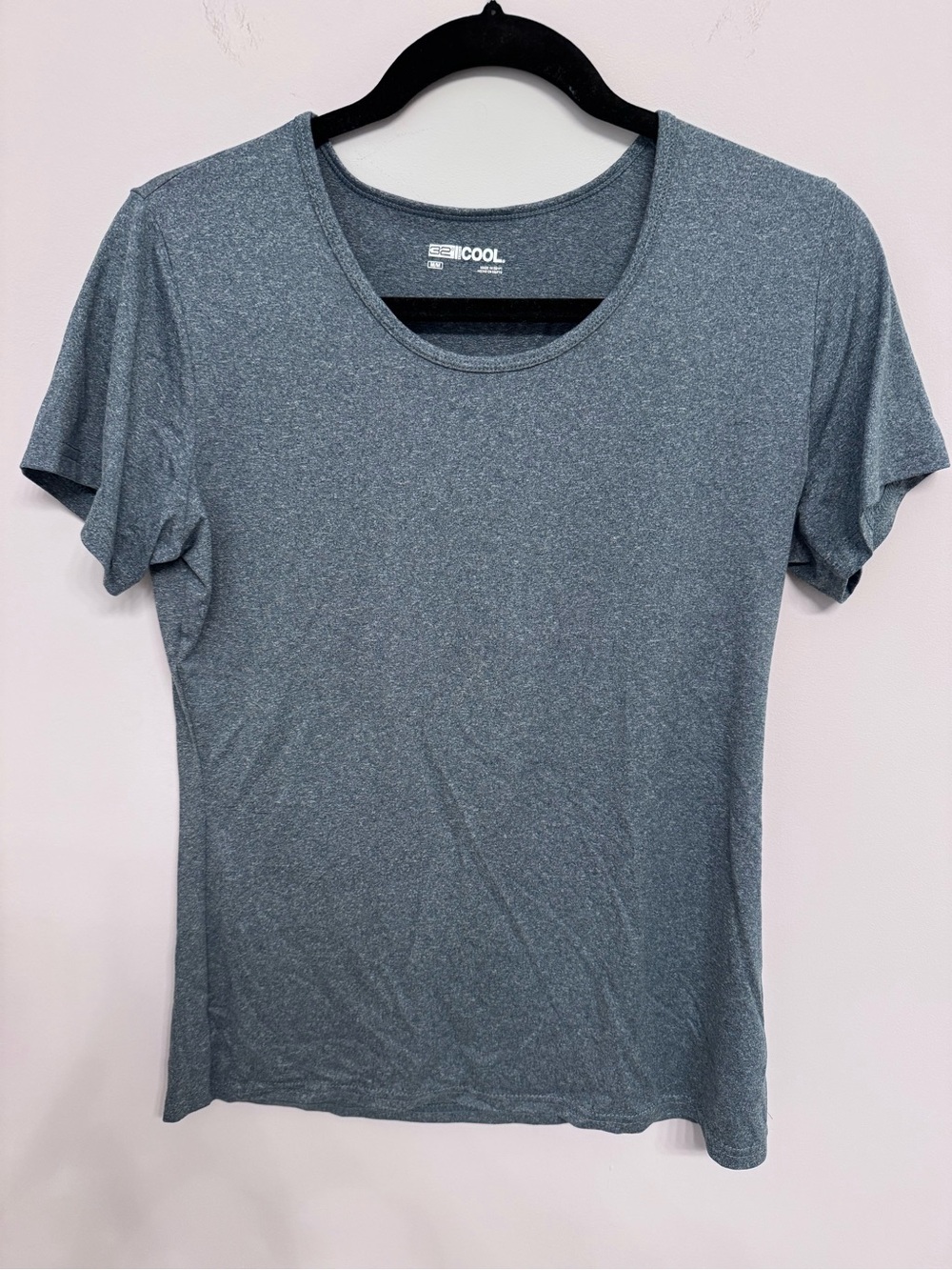 NWOT 32 Degrees Women's Short Sleeve Crew Tee - Heather Slate